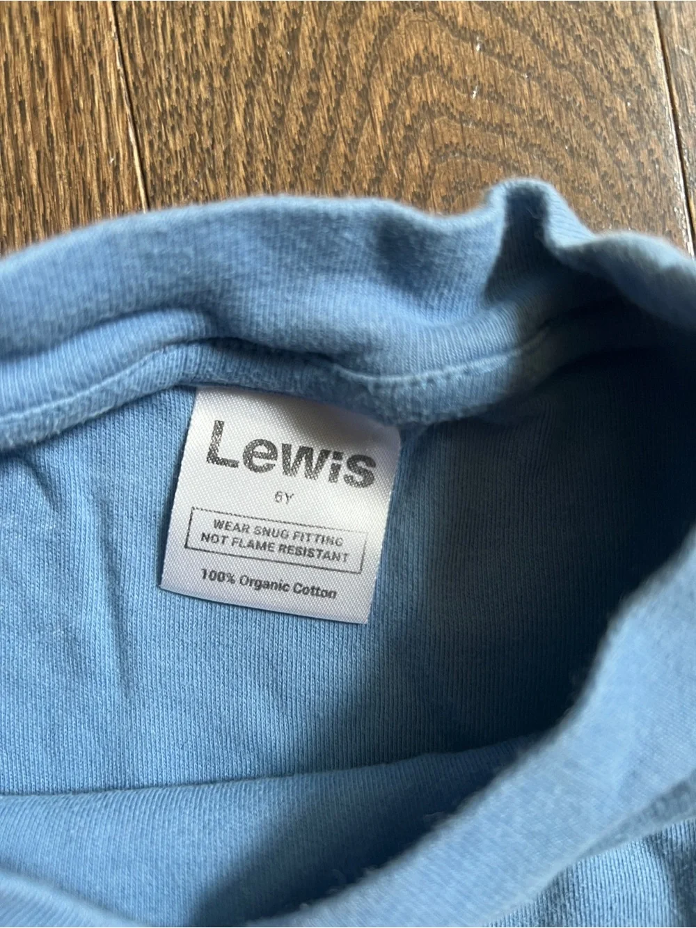 Lewis Cotton Blue Kids Fish Print Pajama Set size 6